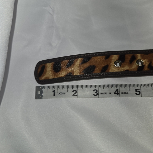 NWOT Talbots Calf Hair Belt - Leopard - Picture 3 of 5